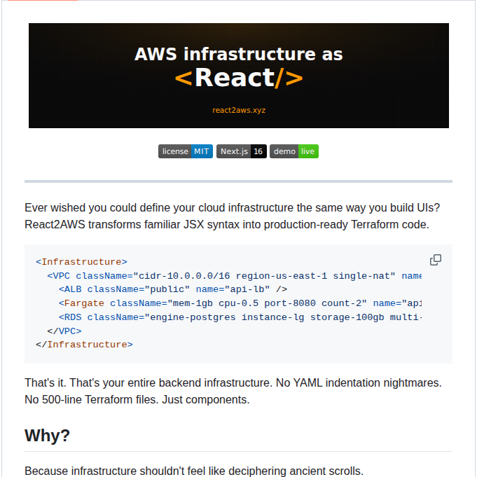 Mmarinovic React2aws screenshot