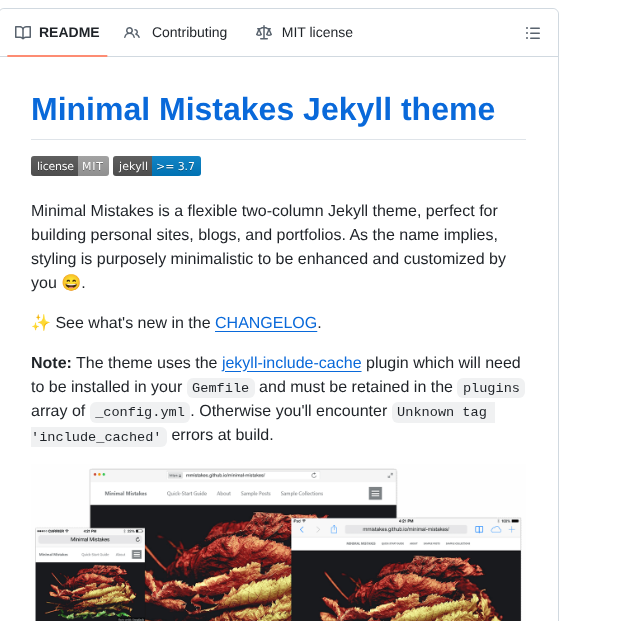 Mmistakes Minimal Mistakes screenshot