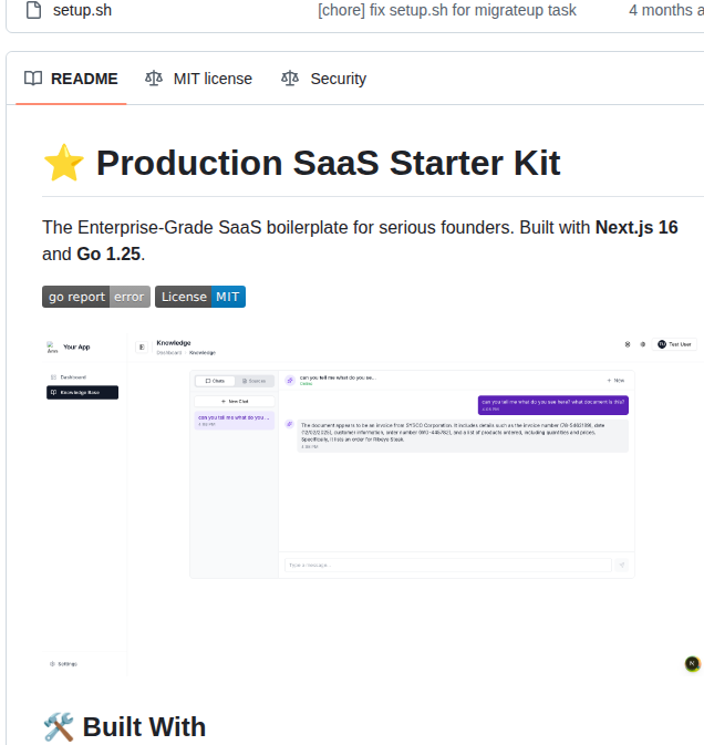Moasq Production Saas Starter screenshot