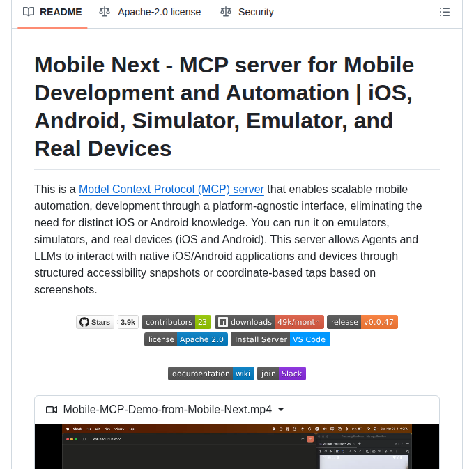 Mobile Next Mobile Mcp screenshot