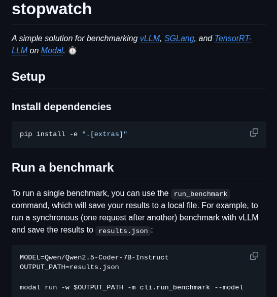 Modal Labs Stopwatch screenshot