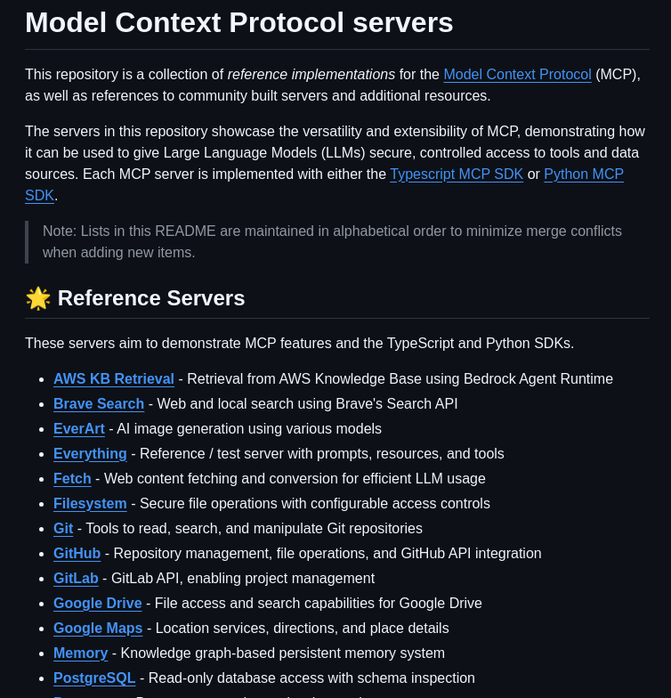 Modelcontextprotocol Servers screenshot