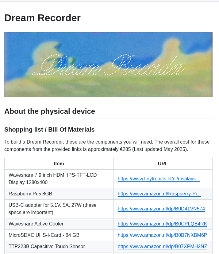 Modem Works Dream Recorder screenshot