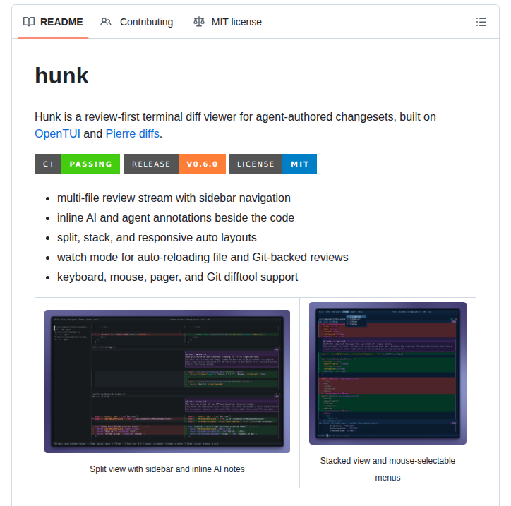 Modem Dev Hunk screenshot