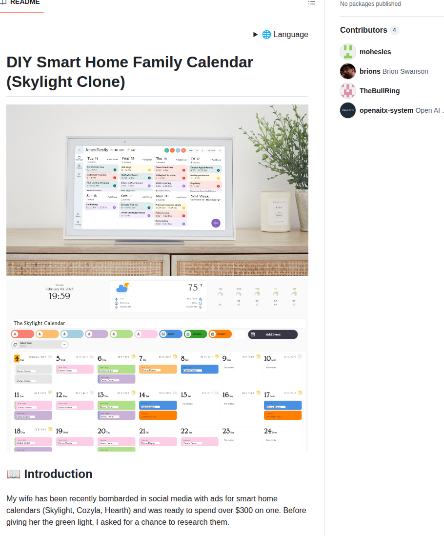 Mohesles My Skylight Calendar screenshot