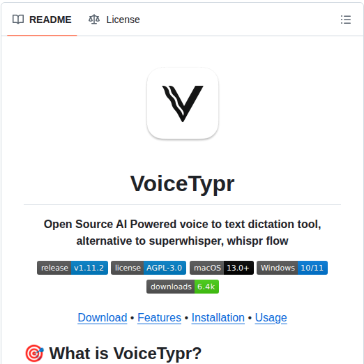 Moinulmoin Voicetypr screenshot