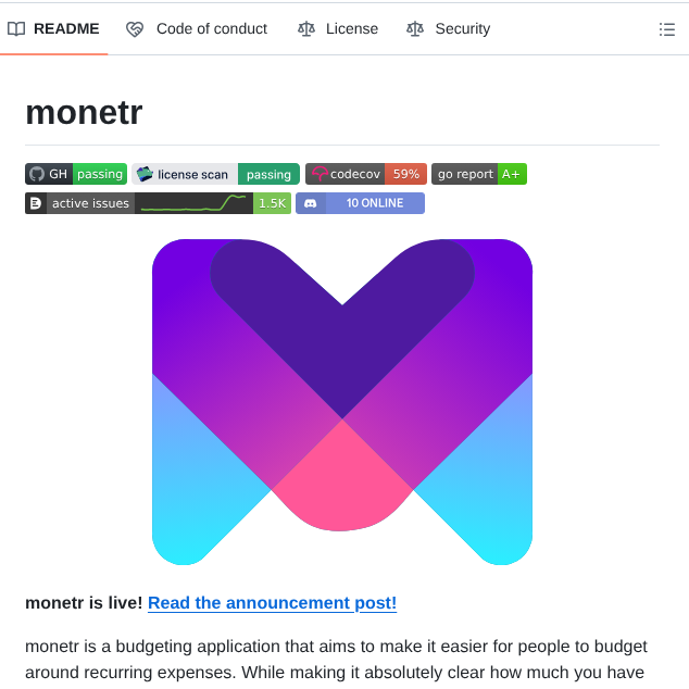 Monetr Monetr screenshot