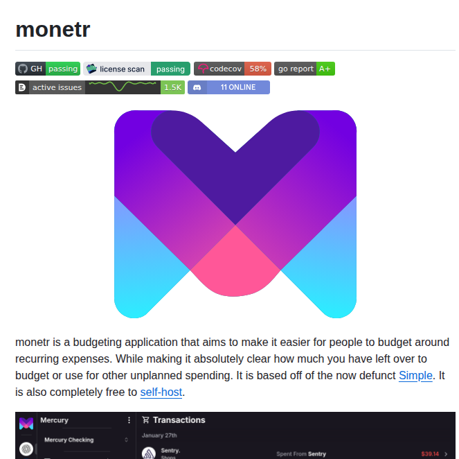 Monetr Monetr screenshot