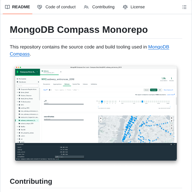 Mongodb Js Compass screenshot