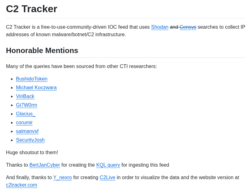 Montysecurity C2 Tracker screenshot