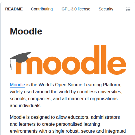 Moodle Moodle screenshot