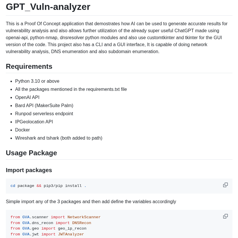 Morpheuslord Gpt_vuln Analyzer screenshot