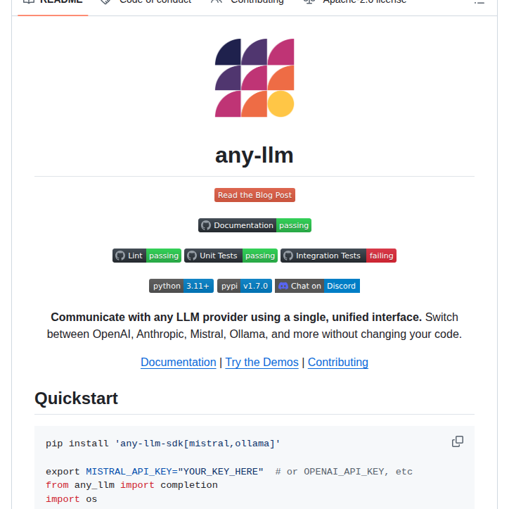 Mozilla Ai Any Llm screenshot