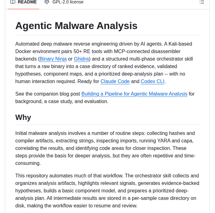 Mrphrazer Agentic Malware Analysis screenshot