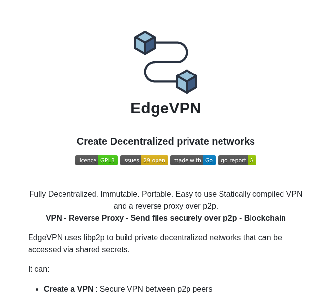 Mudler Edgevpn screenshot