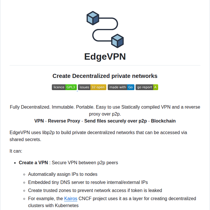 Mudler Edgevpn screenshot
