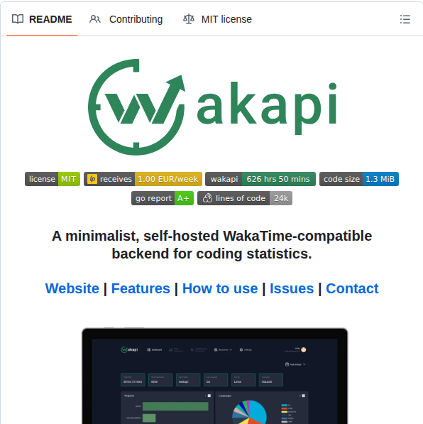 Muety Wakapi screenshot