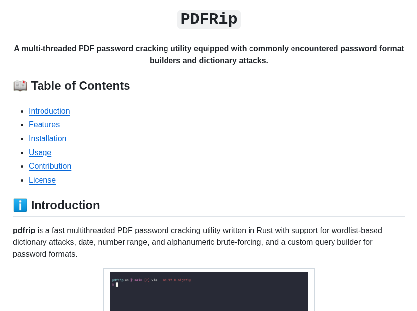 Mufeedvh Pdfrip screenshot
