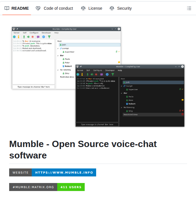 Mumble Voip Mumble screenshot