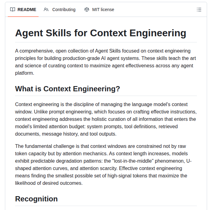 Muratcankoylan Agent Skills For Context Engineering screenshot