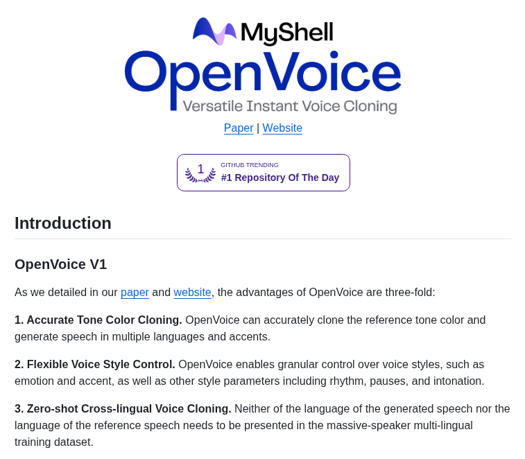 Myshell Ai Openvoice screenshot