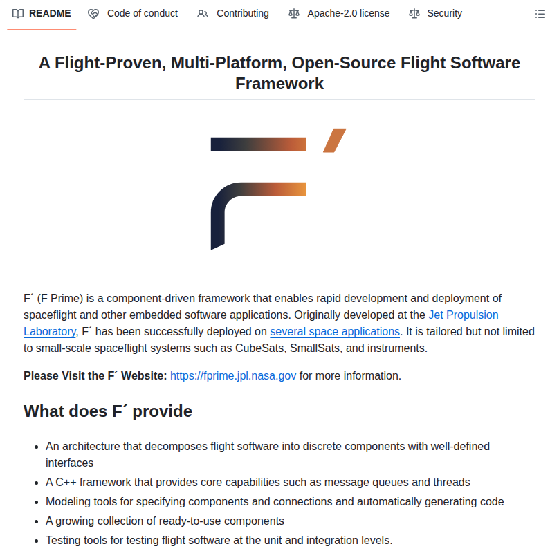 Nasa Fprime screenshot