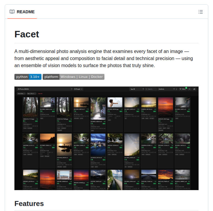 Ncoevoet Facet screenshot