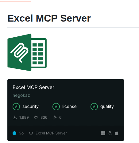 Negokaz Excel Mcp Server screenshot