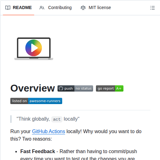 Nektos Act screenshot