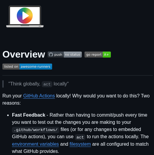 Nektos Act screenshot