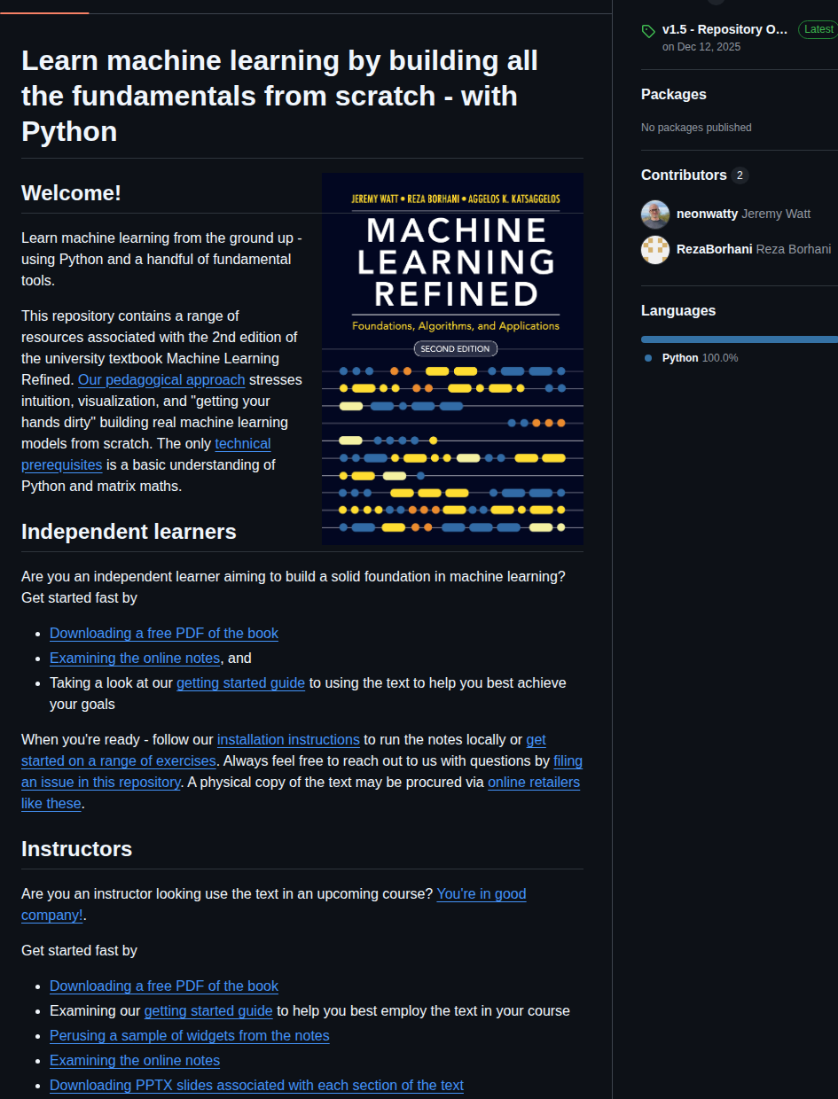 Neonwatty Machine Learning Refined screenshot