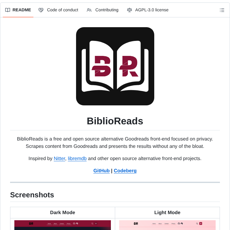 Nesaku Biblioreads screenshot