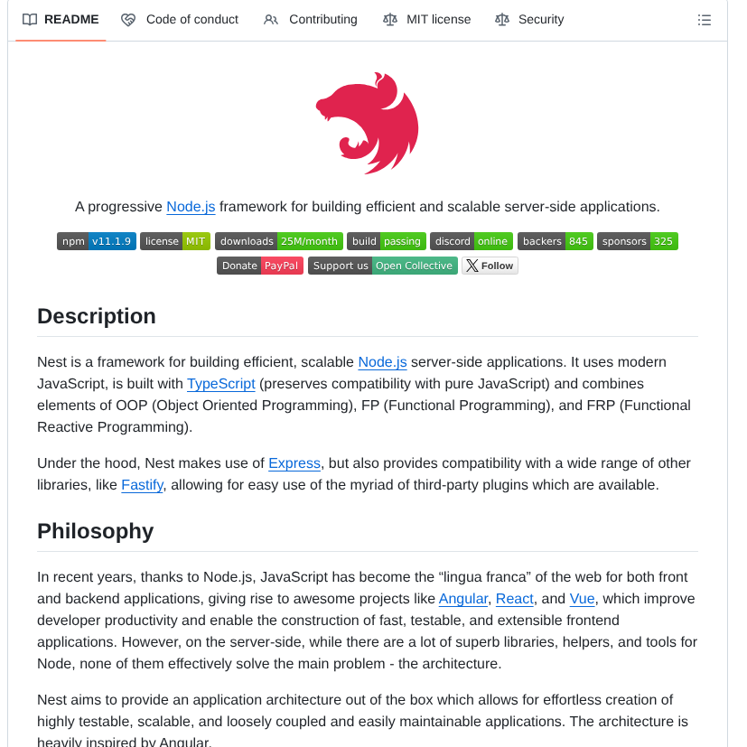 Nestjs Nest screenshot