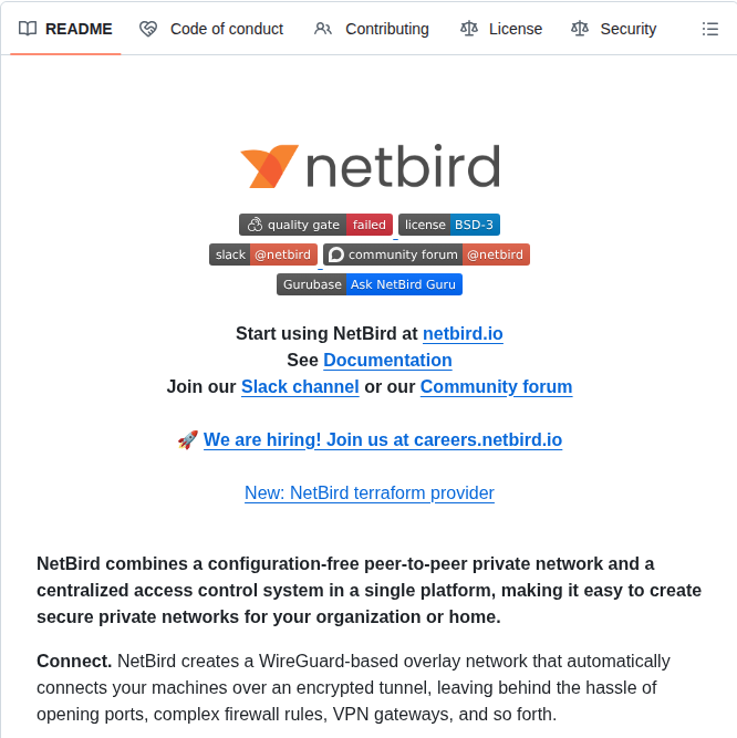 Netbirdio Netbird screenshot