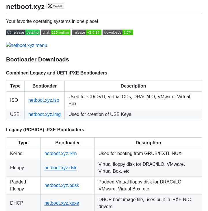 Netbootxyz Netboot.xyz screenshot
