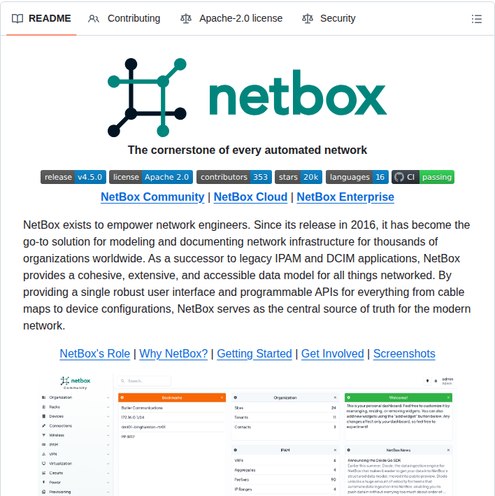 Netbox Community Netbox screenshot