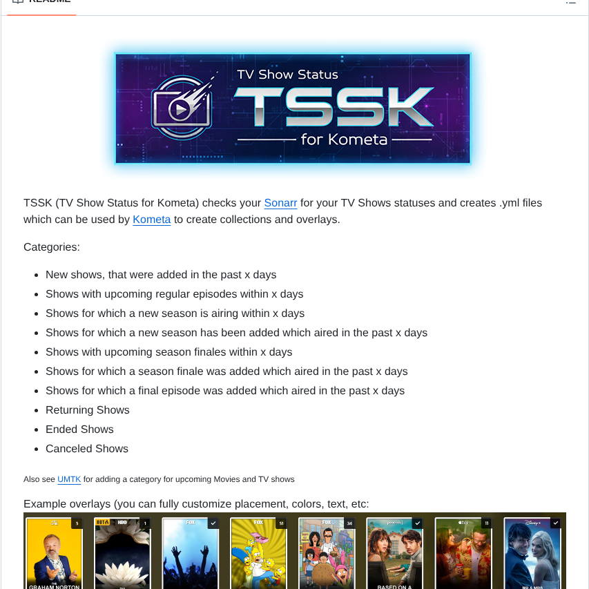 Netplexflix Tv Show Status For Kometa screenshot