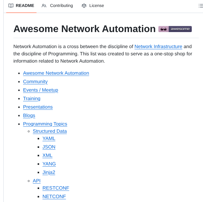 Networktocode Awesome Network Automation screenshot