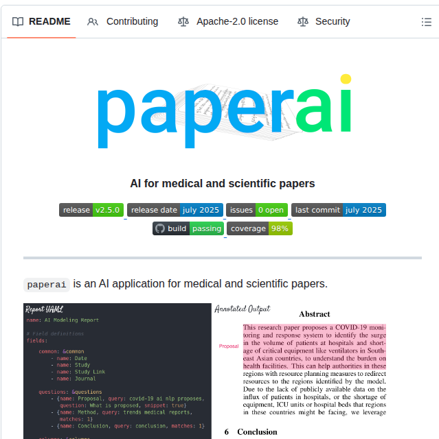 Neuml Paperai screenshot