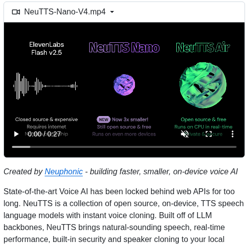 Neuphonic Neutts screenshot