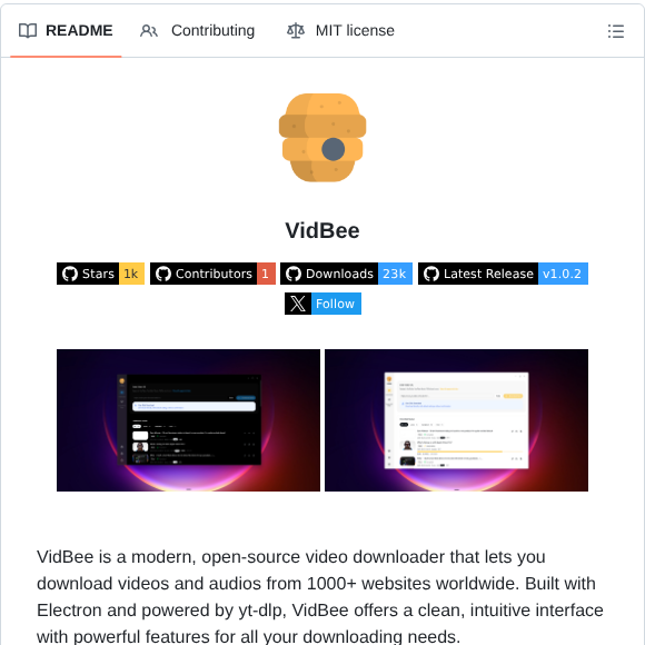 Nexmoe Vidbee screenshot