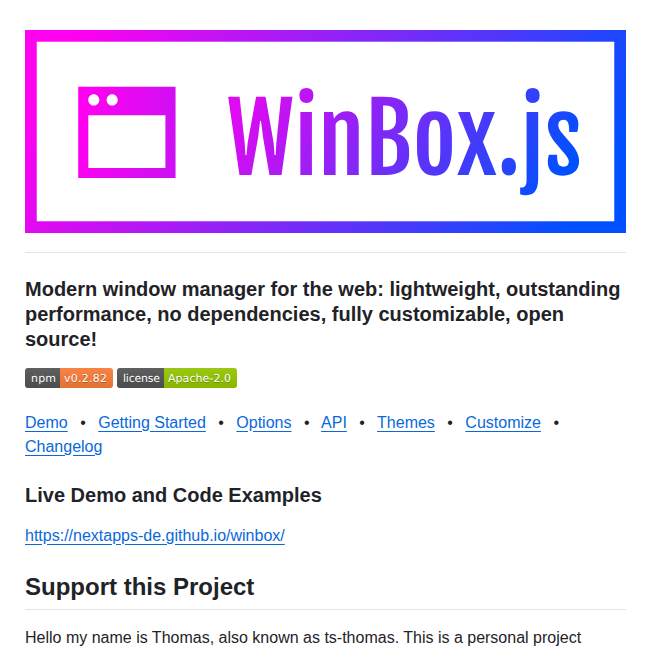 Nextapps De Winbox screenshot
