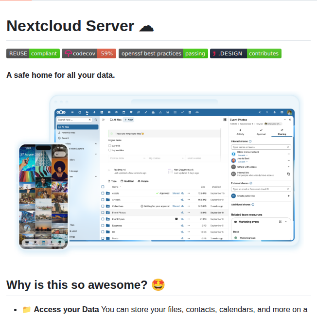 Nextcloud Server screenshot