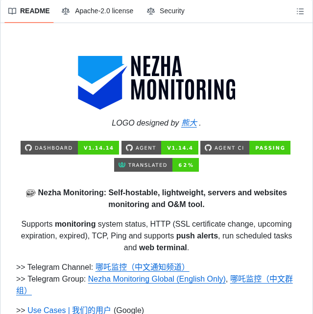 Nezhahq Nezha screenshot