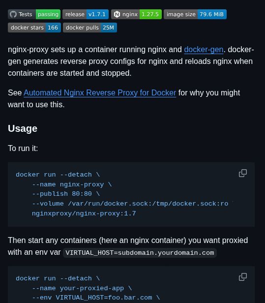 Nginx Proxy Nginx Proxy screenshot