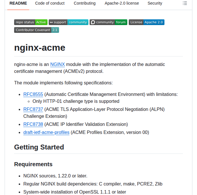 Nginx Nginx Acme screenshot