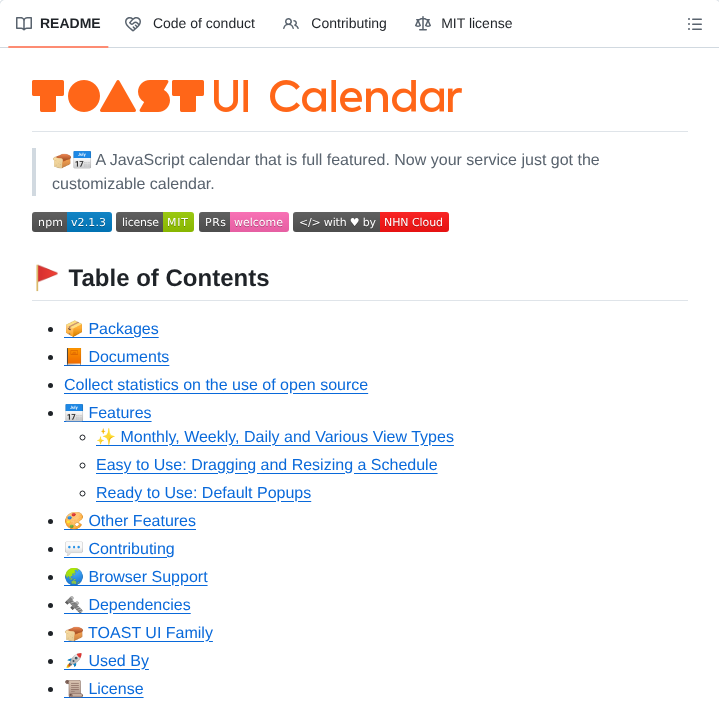 Nhn Tui.calendar screenshot