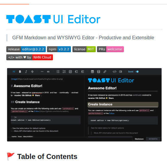 Nhn Tui.editor screenshot
