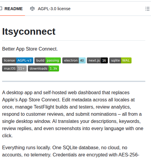 Nickustinov Itsyconnect Macos screenshot