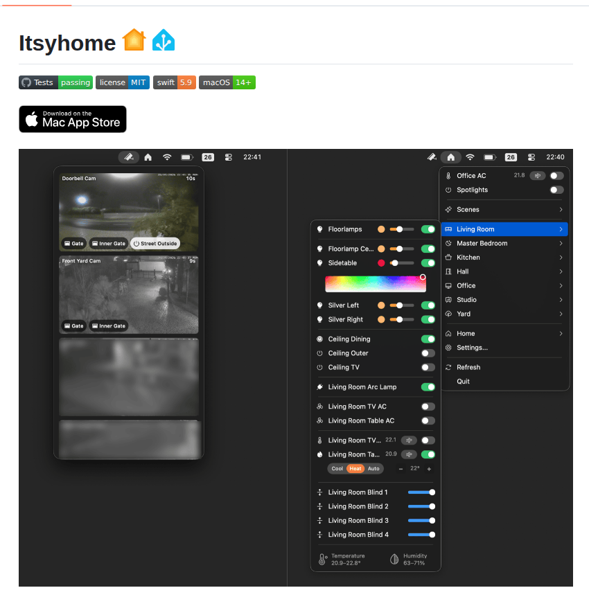 Nickustinov Itsyhome Macos screenshot